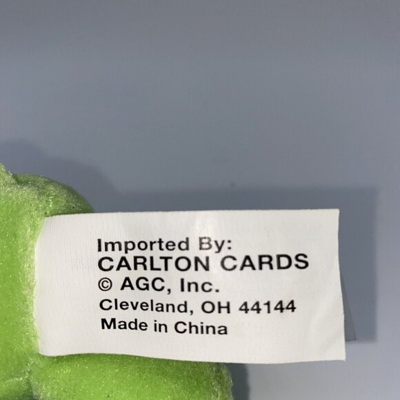 Care Bears Good Luck Bear Plush 20th Anniversary Green Shamrock Carlton Cards - Picture 8 of 16